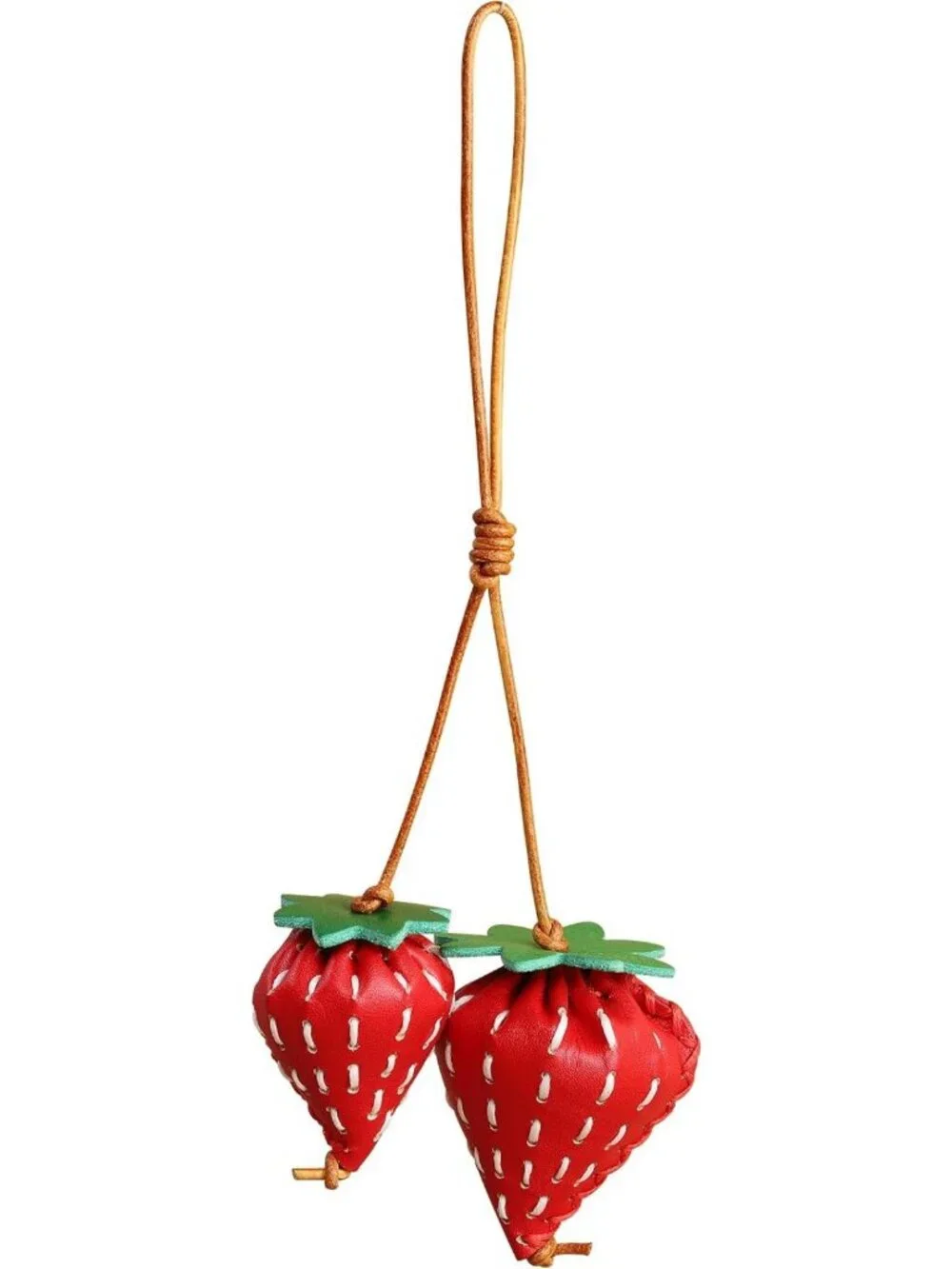 Stylish Leather Keychain & Purse Charm - Fun Simulated Food Bag Accessory